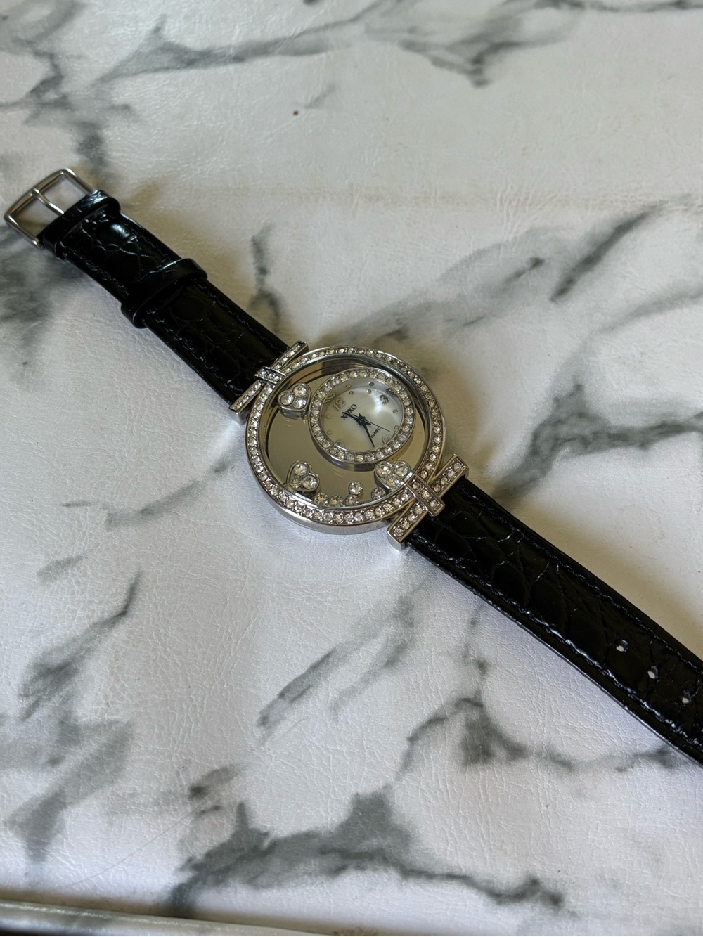 XOXO Watch with floating jewels